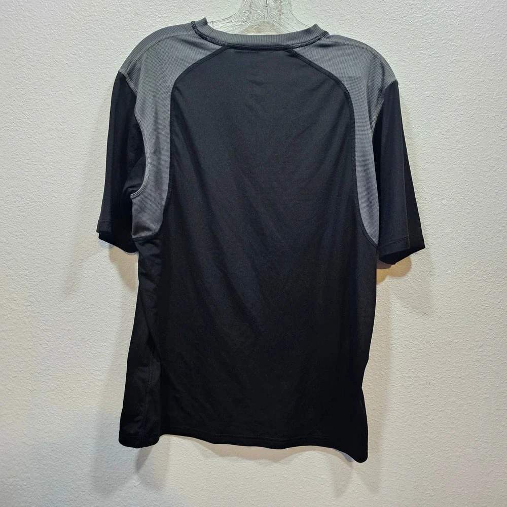 The North Face Mens Large Black Grey Performance Short Sleeve Active T-Shirt